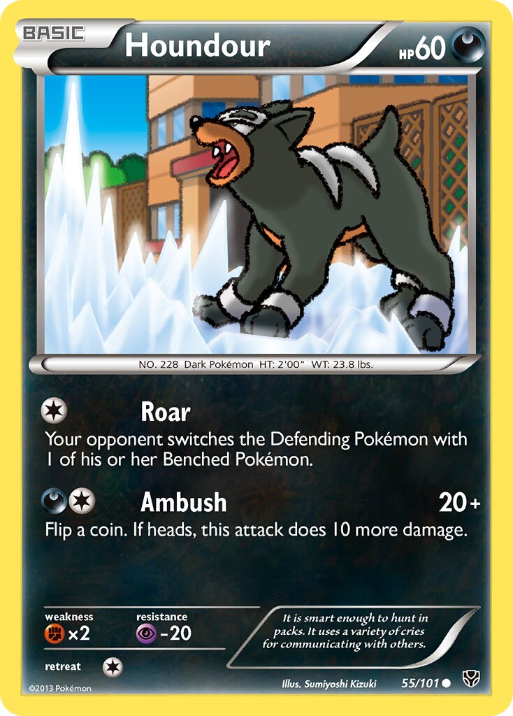 Houndour 055/101 — Plasma Blast (English Pokémon TCG card)