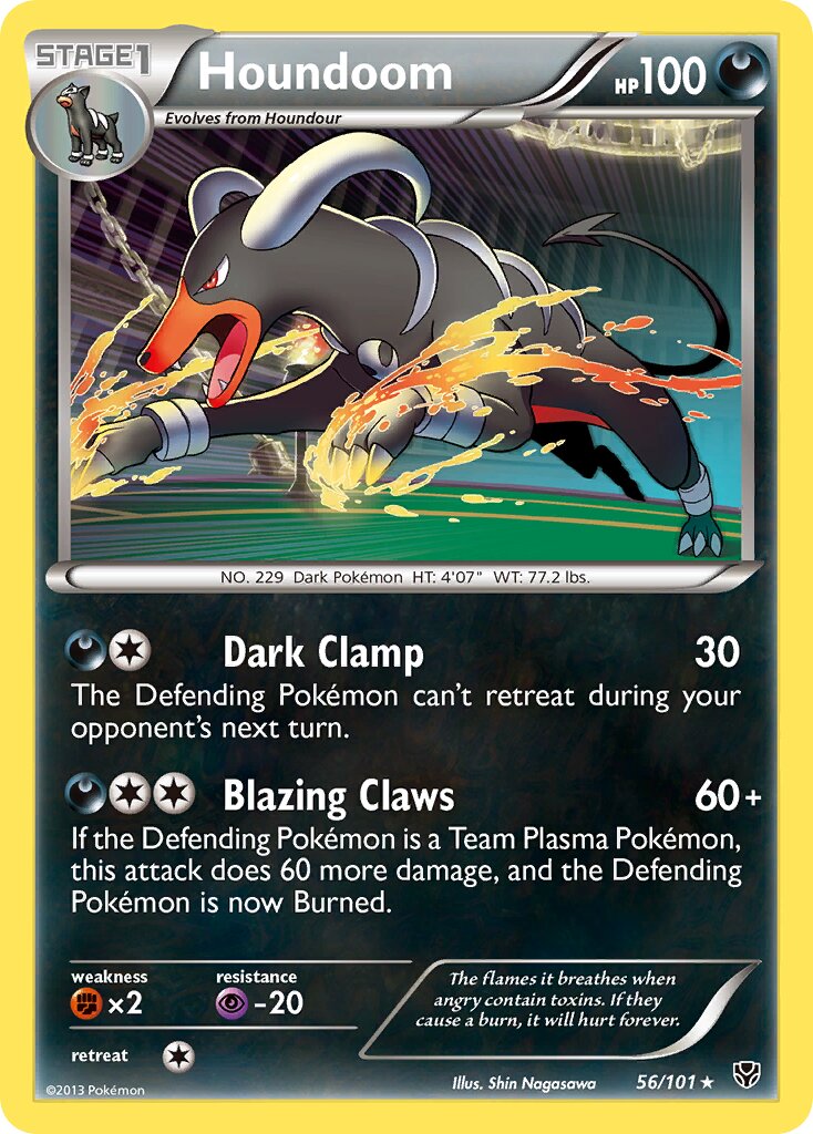 Houndoom 056/101 — Plasma Blast (English Pokémon TCG card)