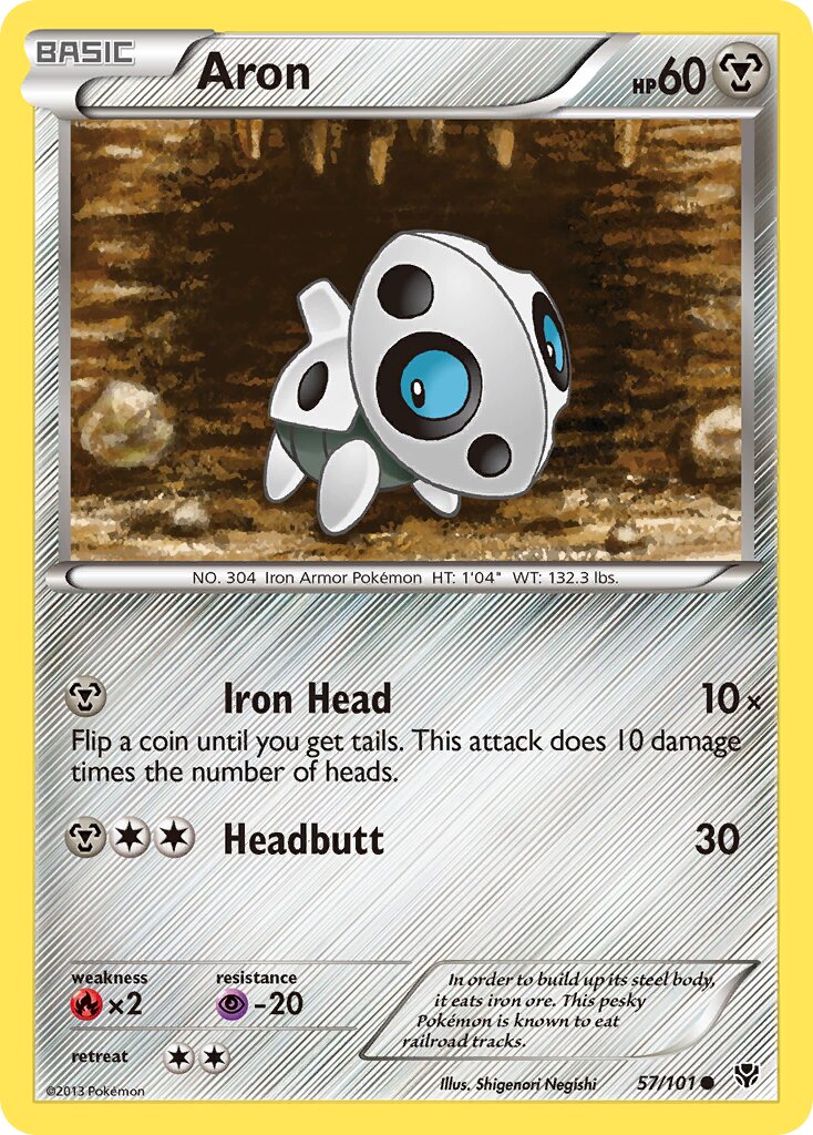 Aron 057/101 — Plasma Blast (English Pokémon TCG card)