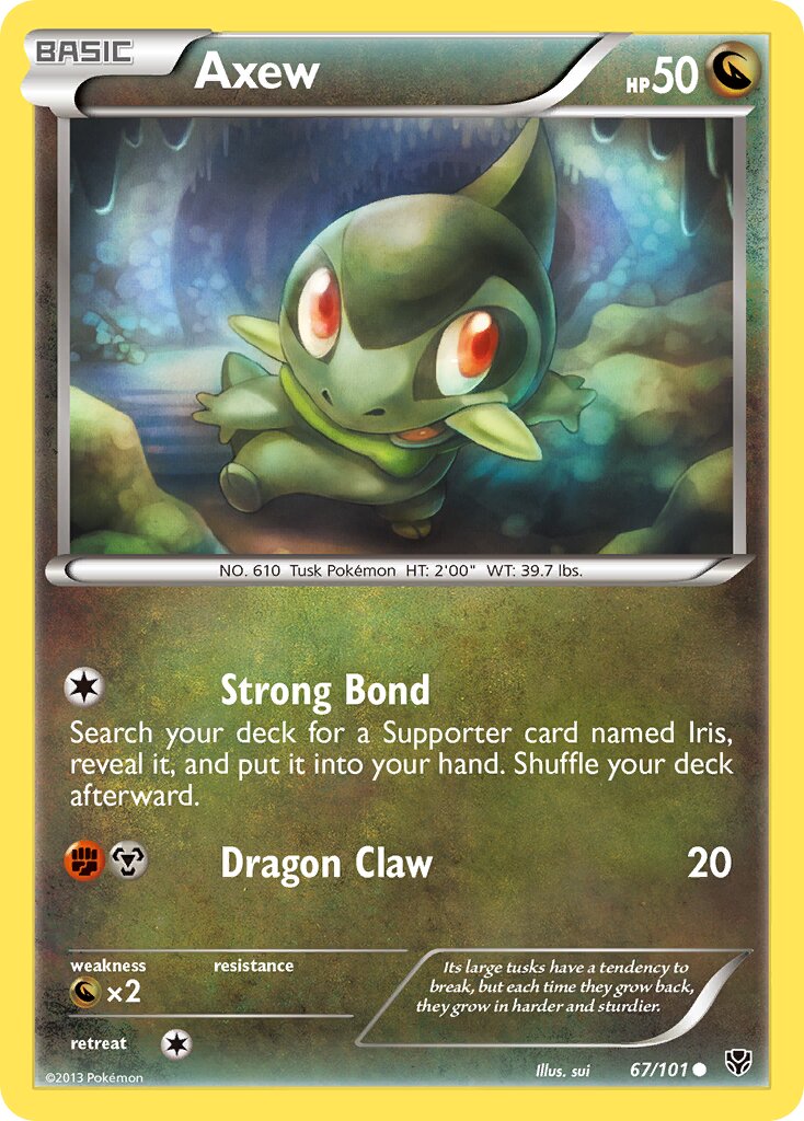 Axew 067/101 — Plasma Blast (English Pokémon TCG card)