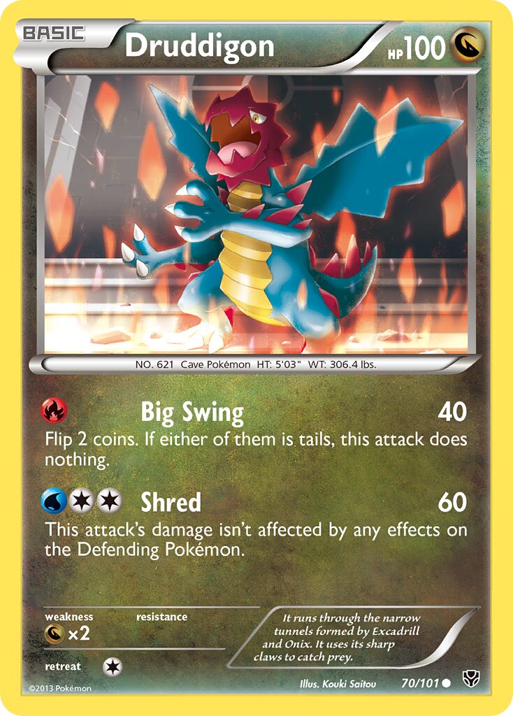 Druddigon 070/101 — Plasma Blast (English Pokémon TCG card)