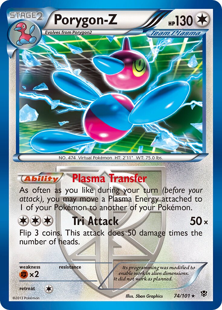 Porygon-Z 074/101 — Plasma Blast (English Pokémon TCG card)