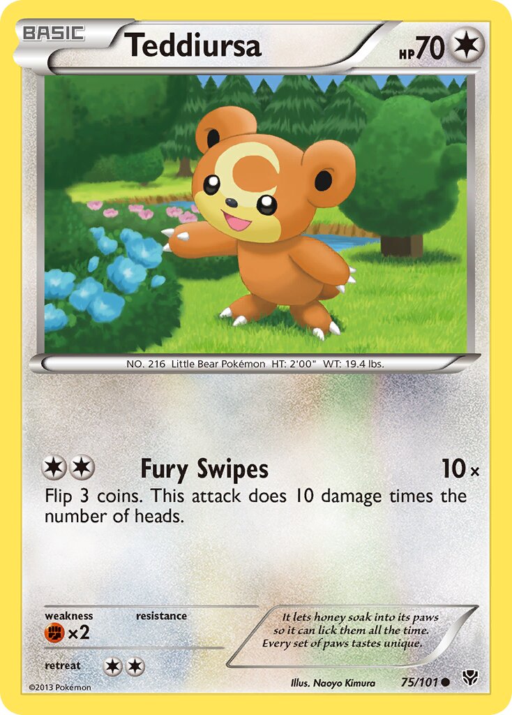 Teddiursa 075/101 — Plasma Blast (English Pokémon TCG card)