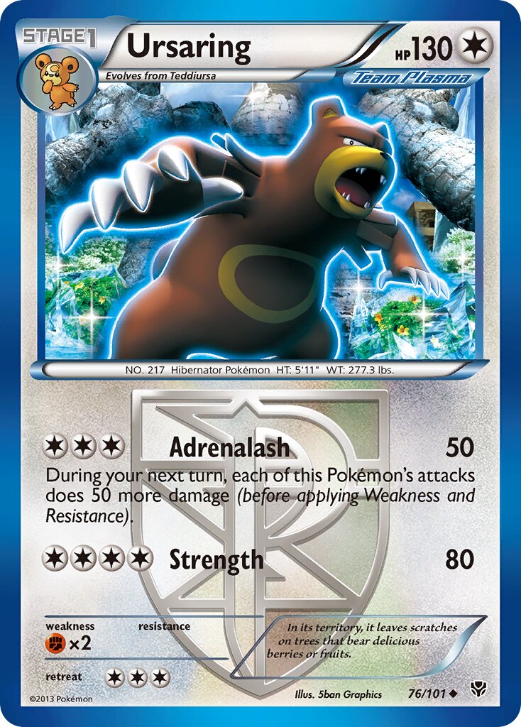 Ursaring 076/101 — Plasma Blast (English Pokémon TCG card)