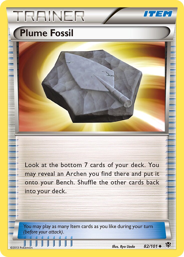 Plume Fossil 082/101 — Plasma Blast (English Pokémon TCG card)