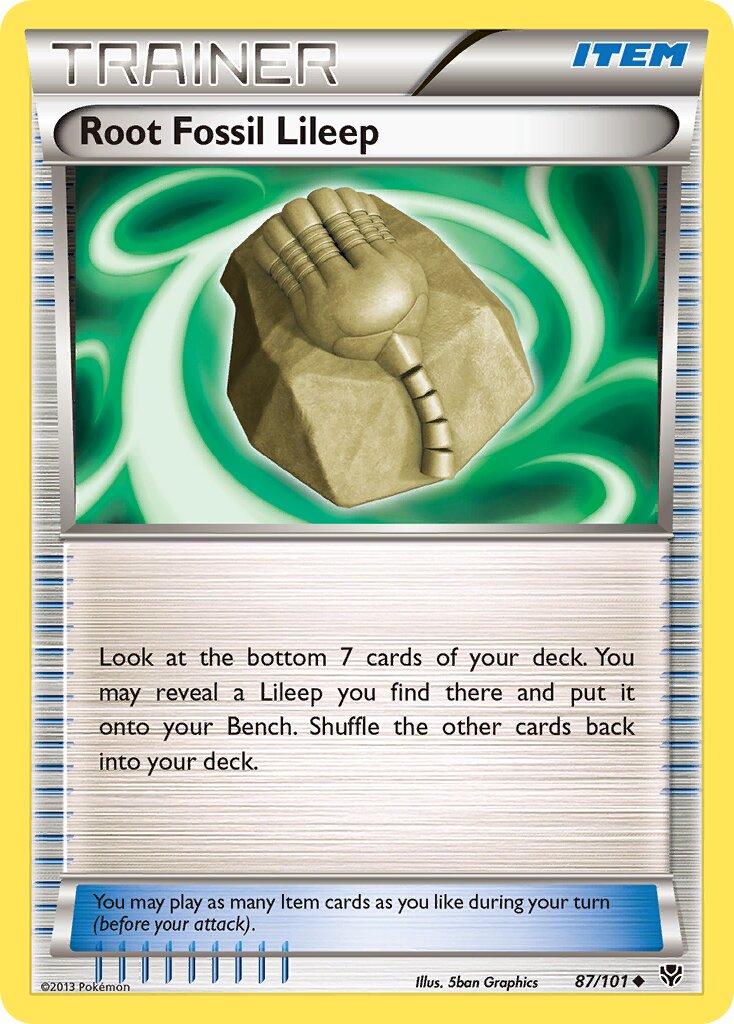 Root Fossil Lileep 087/101 — Plasma Blast (English Pokémon TCG card)