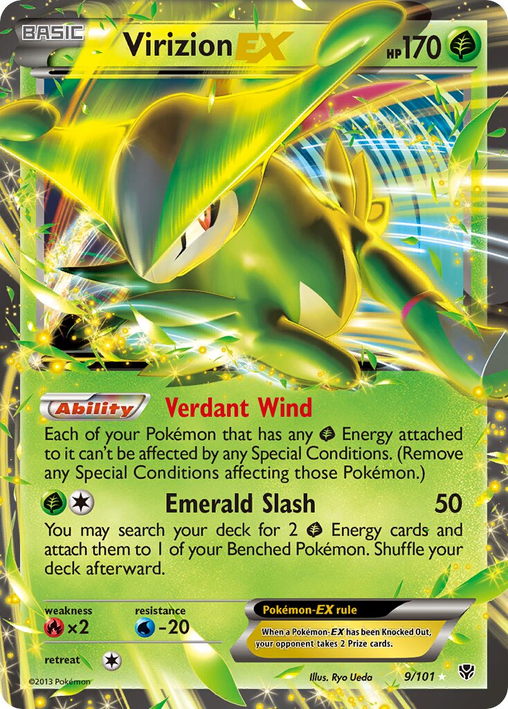 Virizion-EX 009/101 — Plasma Blast (English Pokémon TCG card)