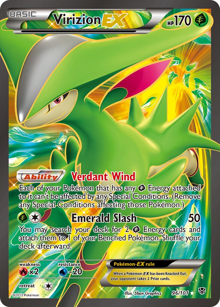 Virizion-EX 096/101 — Plasma Blast (English Pokémon TCG card)