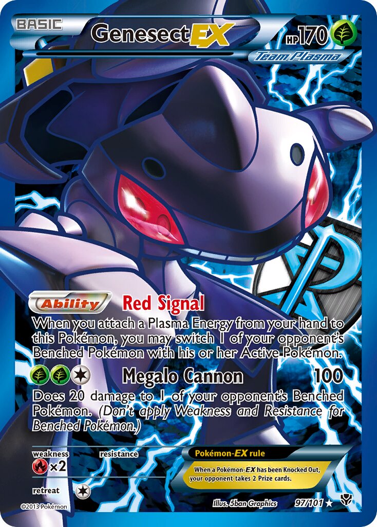 Genesect-EX 097/101 — Plasma Blast (English Pokémon TCG card)