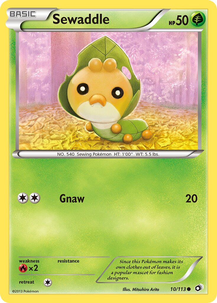 Sewaddle 010/140 — Legendary Treasures (English Pokémon TCG card)