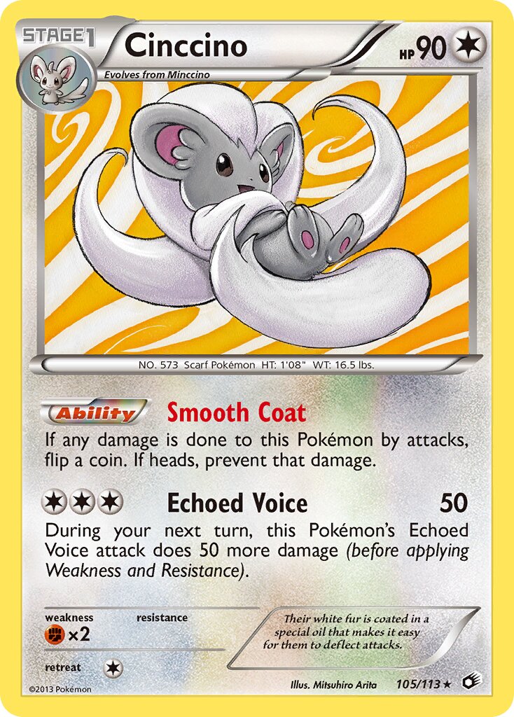 Cinccino 105/140 — Legendary Treasures (English Pokémon TCG card)
