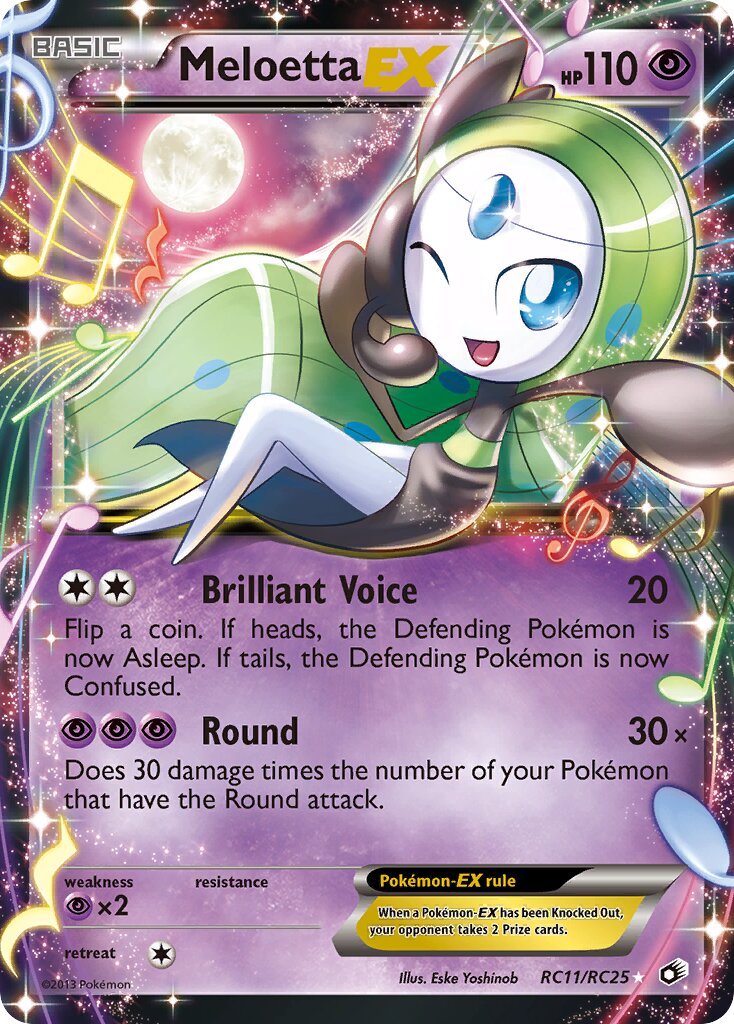 Meloetta-EX RC11 — Legendary Treasures (English Pokémon TCG card)