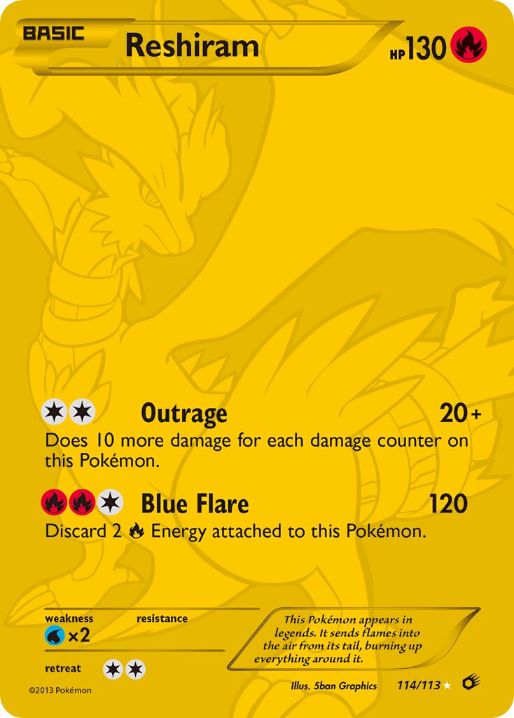 Reshiram 114/140 — Legendary Treasures (English Pokémon TCG card)