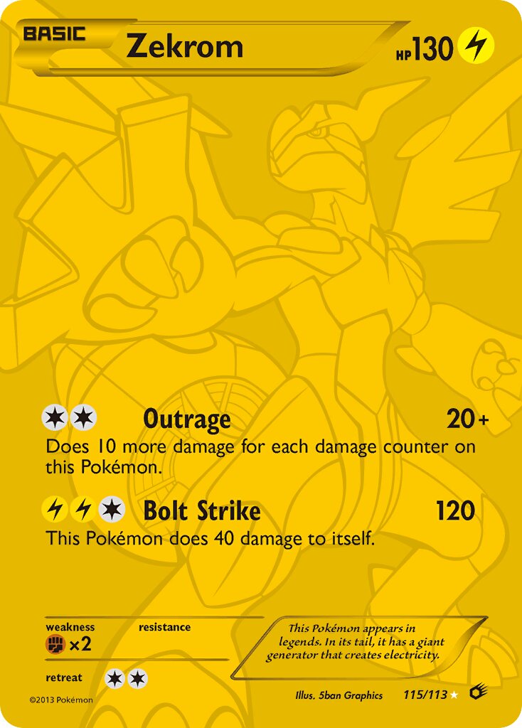 Zekrom 115/140 — Legendary Treasures (English Pokémon TCG card)