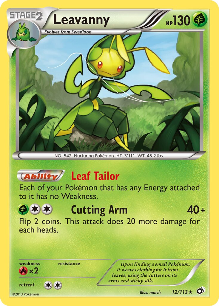 Leavanny 012/140 — Legendary Treasures (English Pokémon TCG card)