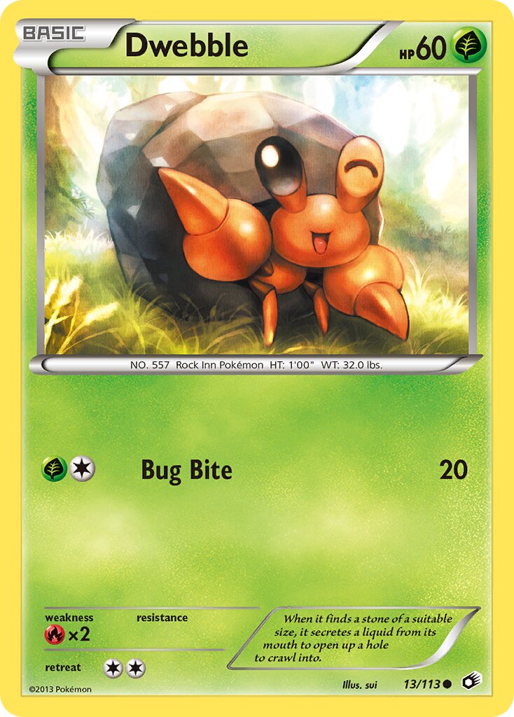 Dwebble 013/140 — Legendary Treasures (English Pokémon TCG card)