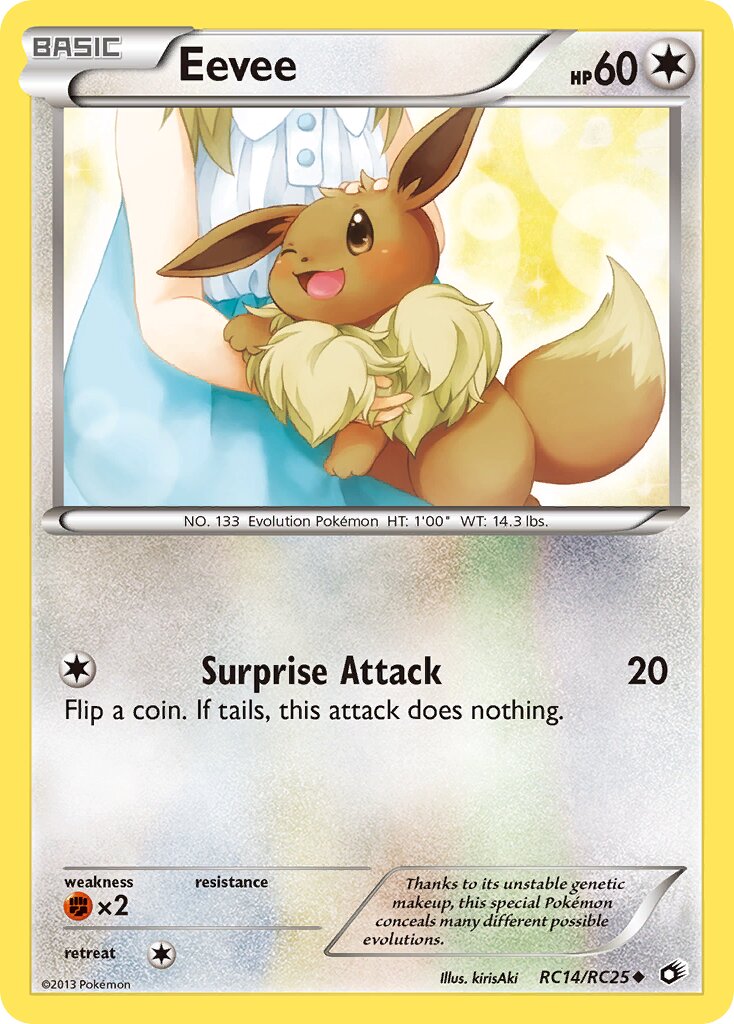 Eevee RC14 — Legendary Treasures (English Pokémon TCG card)