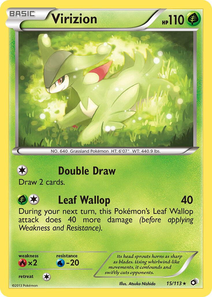 Virizion 015/140 — Legendary Treasures (English Pokémon TCG card)