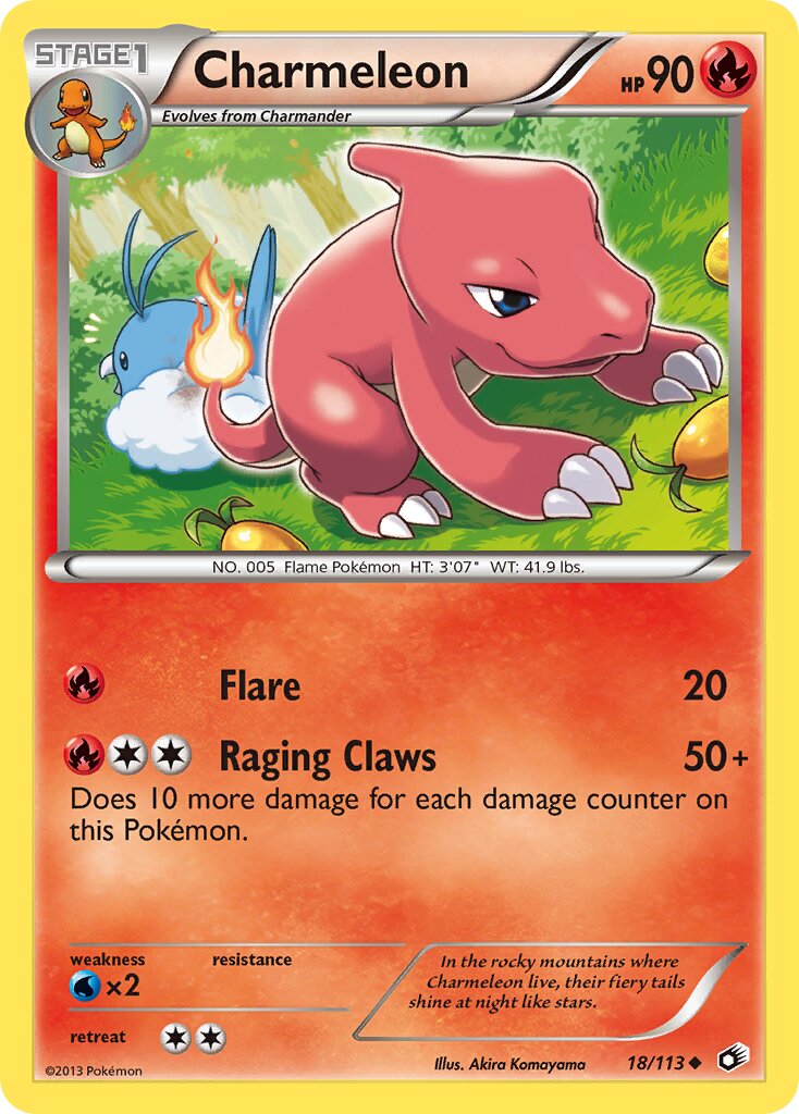 Charmeleon 018/140 — Legendary Treasures (English Pokémon TCG card)