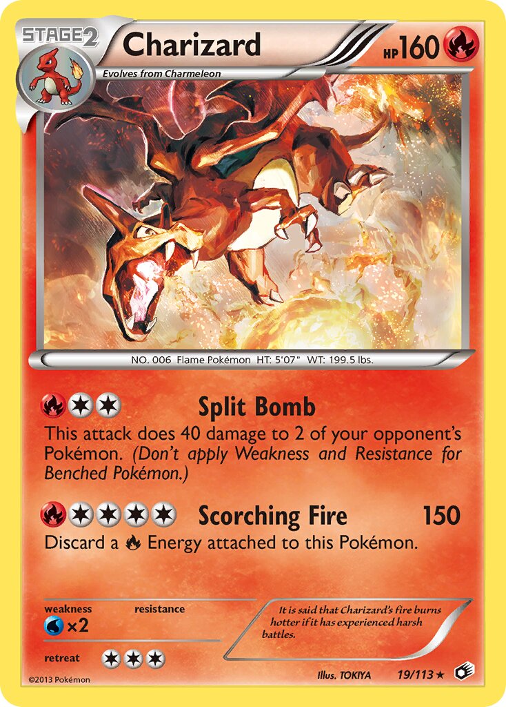 Charizard 019/140 — Legendary Treasures (English Pokémon TCG card)