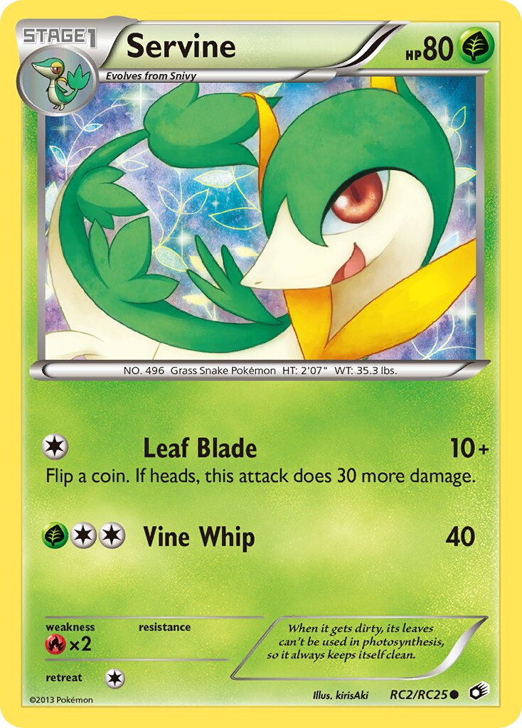 Servine RC2 — Legendary Treasures (English Pokémon TCG card)
