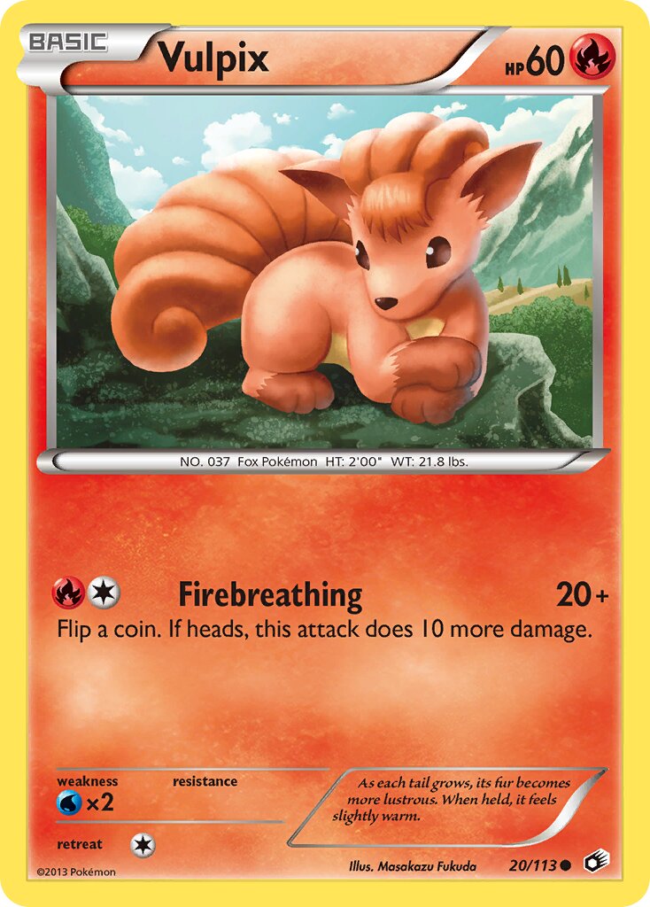 Vulpix 020/140 — Legendary Treasures (English Pokémon TCG card)