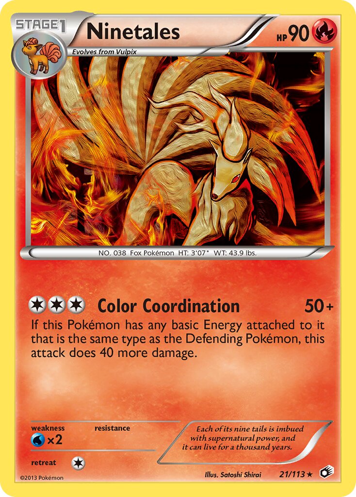 Ninetales 021/140 — Legendary Treasures (English Pokémon TCG card)