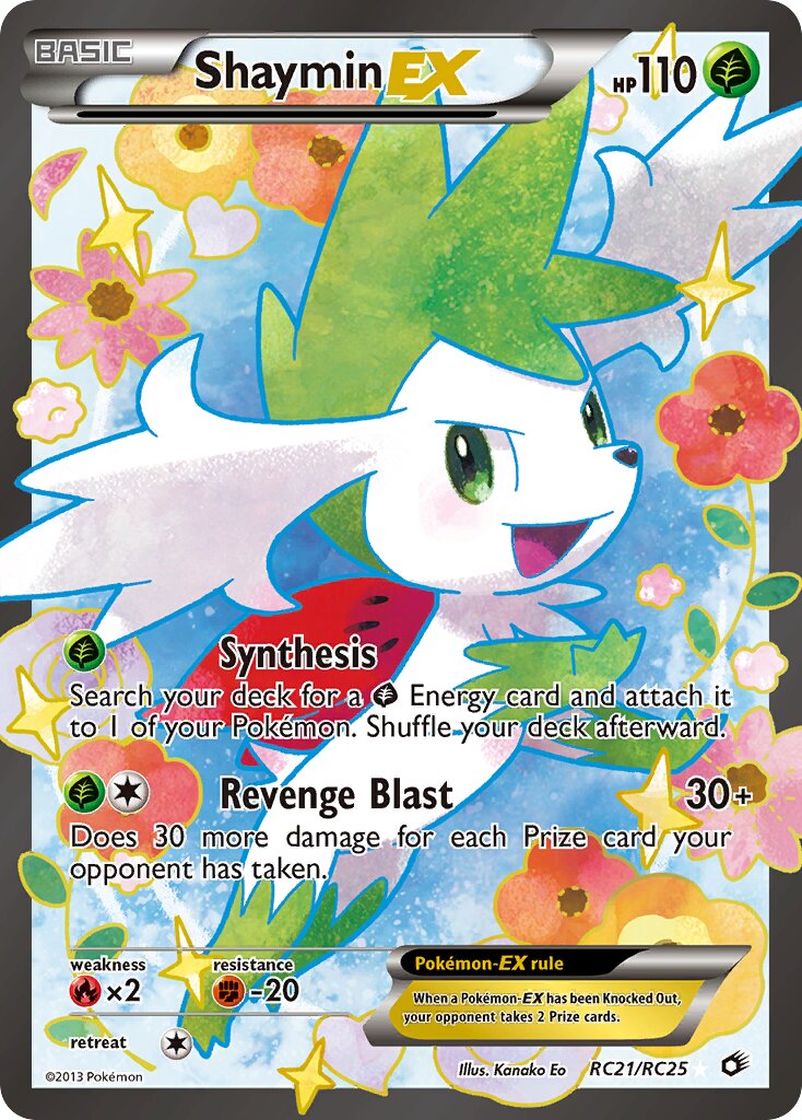 Shaymin-EX RC21 — Legendary Treasures (English Pokémon TCG card)
