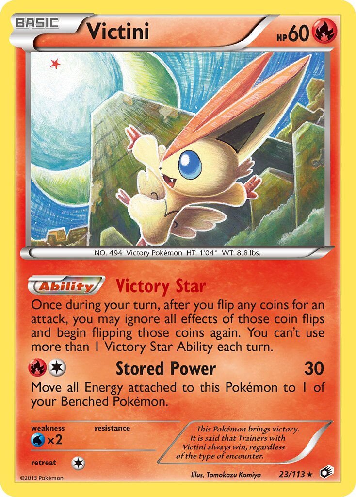 Victini 023/140 — Legendary Treasures (English Pokémon TCG card)