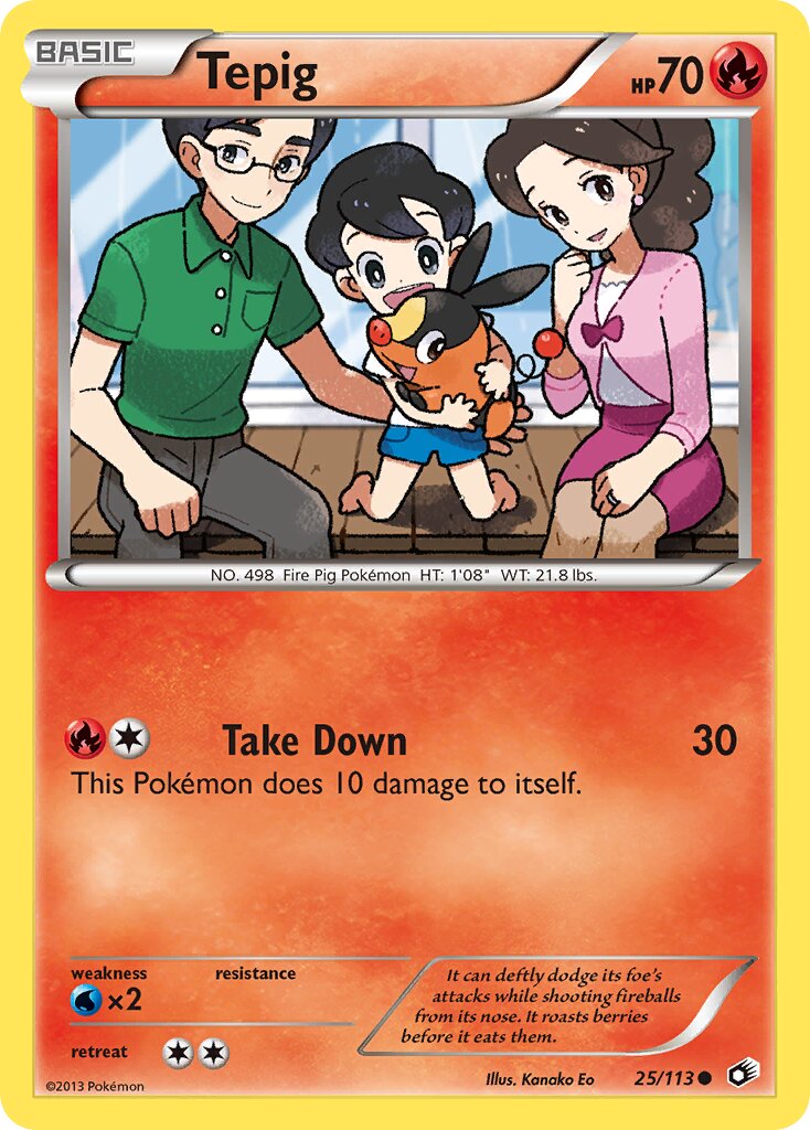 Tepig 025/140 — Legendary Treasures (English Pokémon TCG card)
