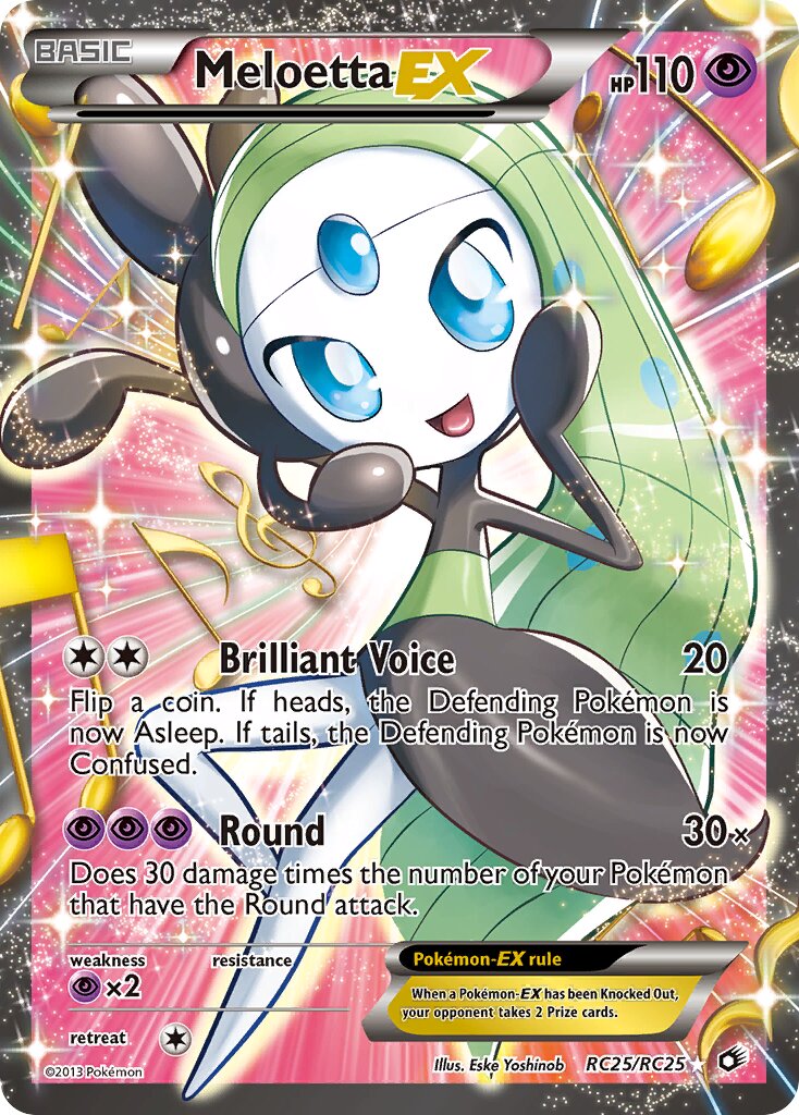 Meloetta-EX RC25 — Legendary Treasures (English Pokémon TCG card)