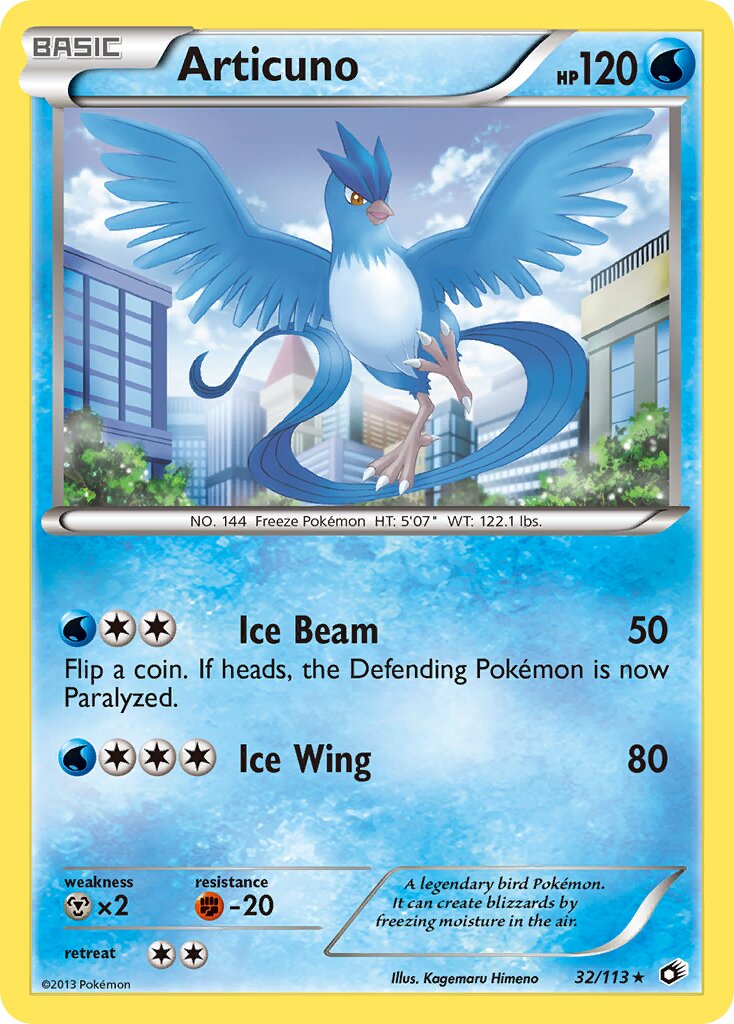 Articuno 032/140 — Legendary Treasures (English Pokémon TCG card)