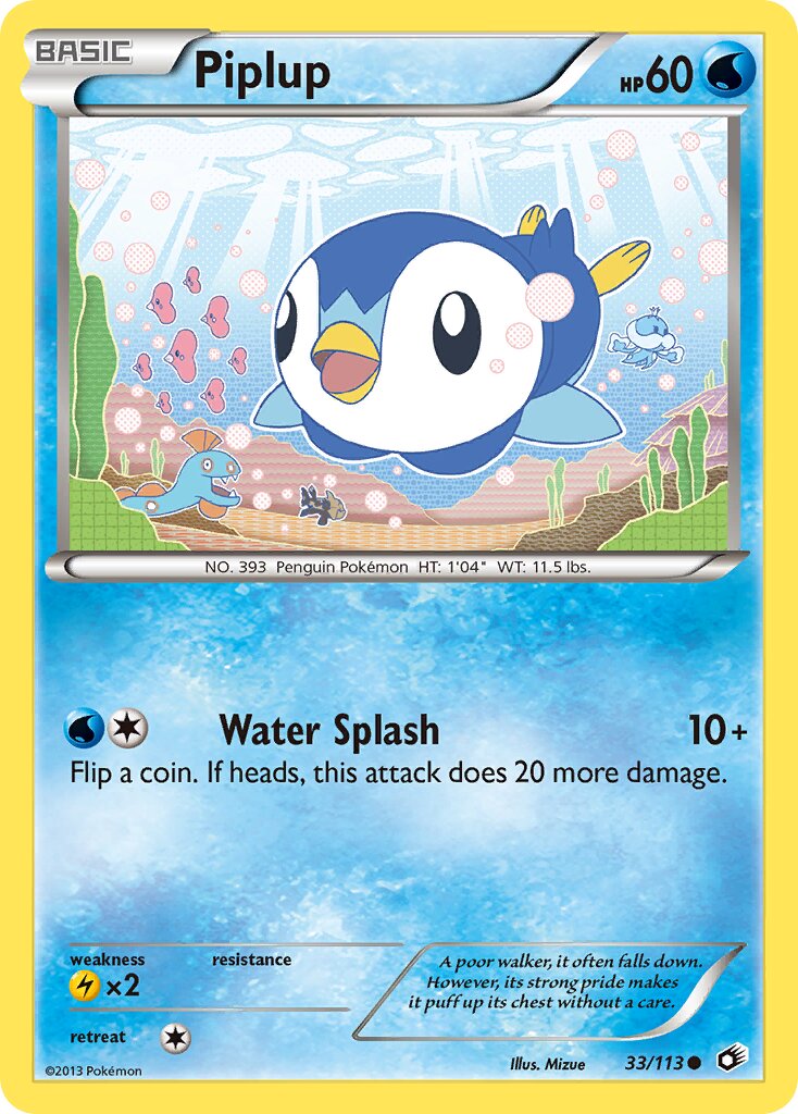 Piplup 033/140 — Legendary Treasures (English Pokémon TCG card)