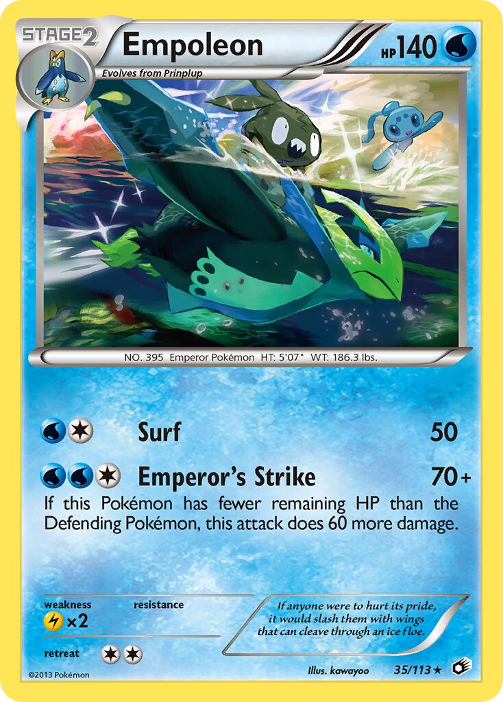 Empoleon 035/140 — Legendary Treasures (English Pokémon TCG card)