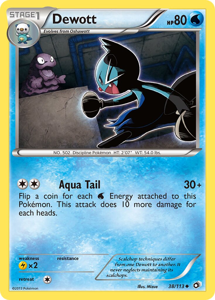 Dewott 038/140 — Legendary Treasures (English Pokémon TCG card)