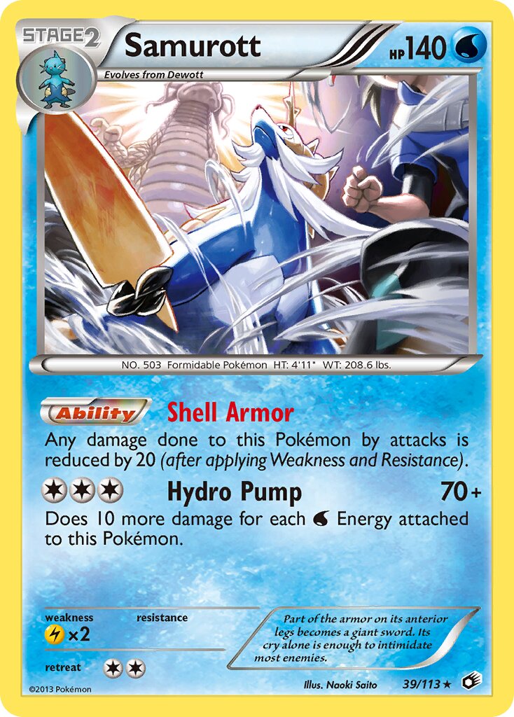 Samurott 039/140 — Legendary Treasures (English Pokémon TCG card)