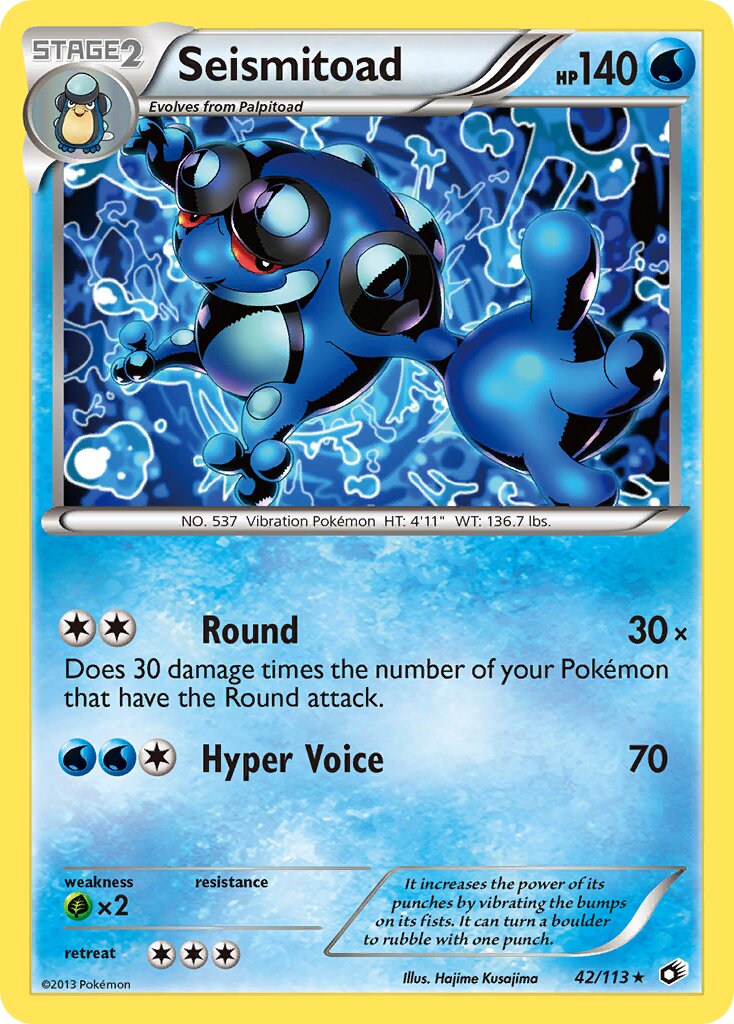 Seismitoad 042/140 — Legendary Treasures (English Pokémon TCG card)
