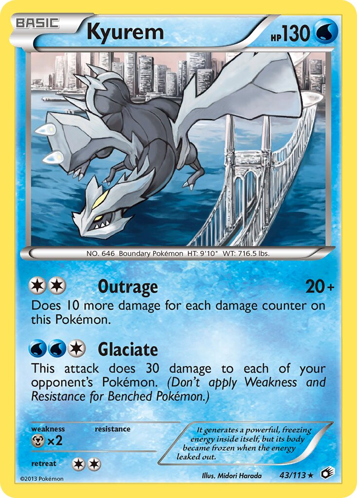 Kyurem 043/140 — Legendary Treasures (English Pokémon TCG card)