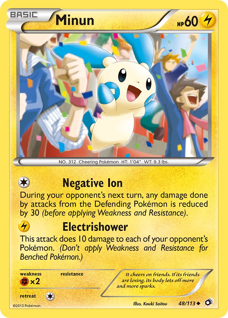 Minun 048/140 — Legendary Treasures (English Pokémon TCG card)
