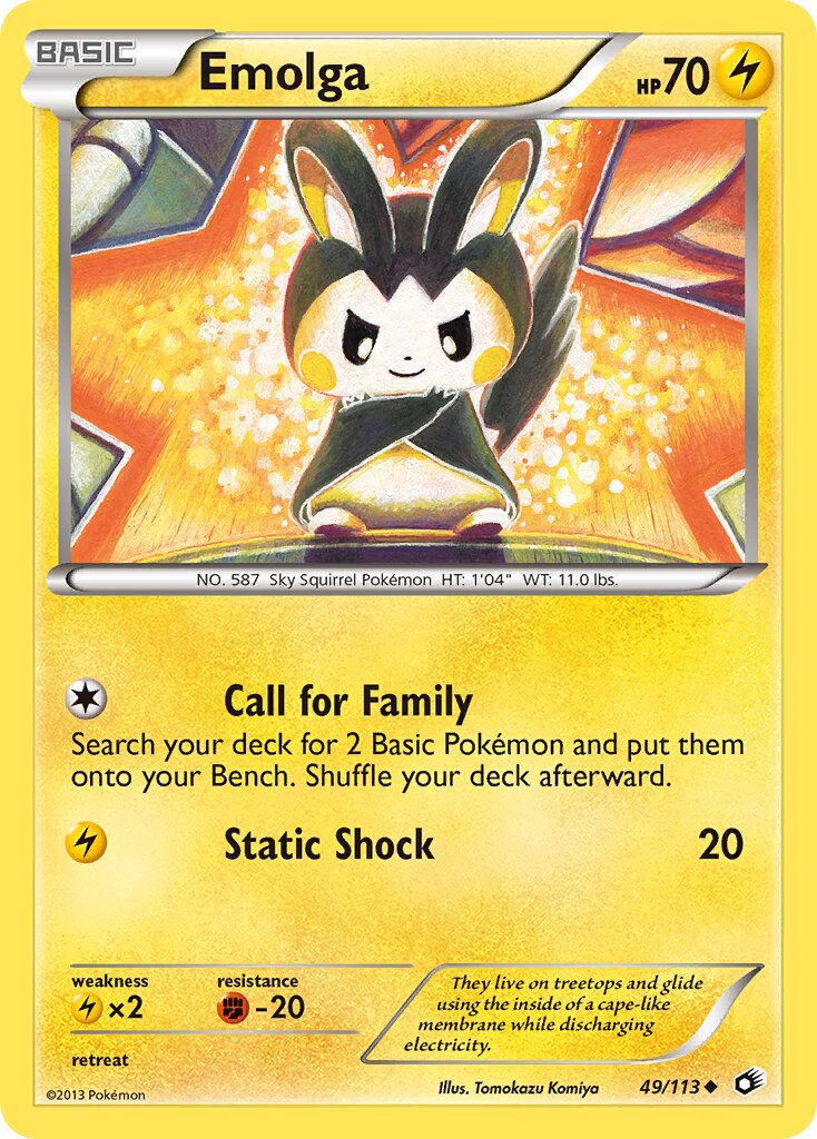Emolga 049/140 — Legendary Treasures (English Pokémon TCG card)