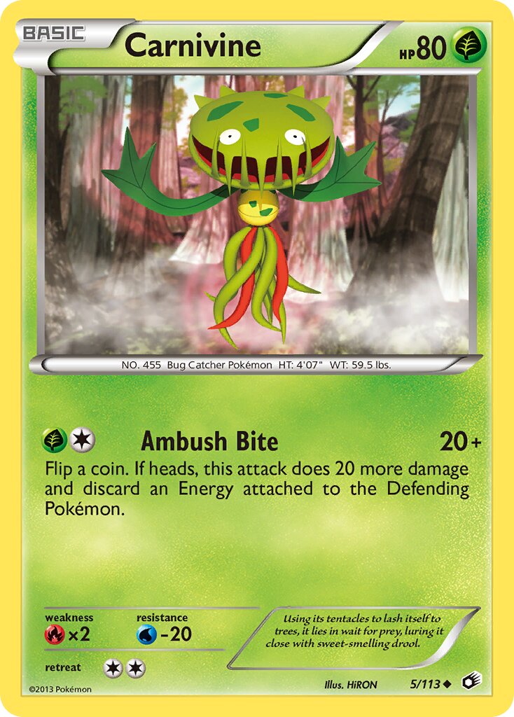 Carnivine 005/140 — Legendary Treasures (English Pokémon TCG card)
