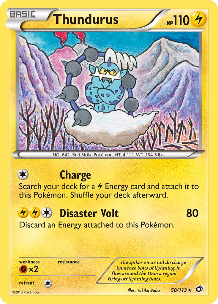 Thundurus 050/140 — Legendary Treasures (English Pokémon TCG card)