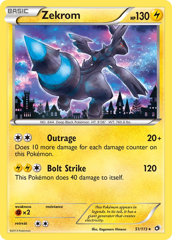 Zekrom 051/140 — Legendary Treasures (English Pokémon TCG card)