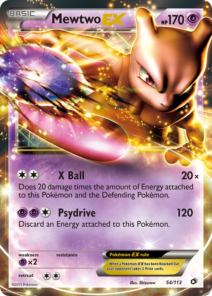 Mewtwo-EX 054/140 — Legendary Treasures (English Pokémon TCG card)