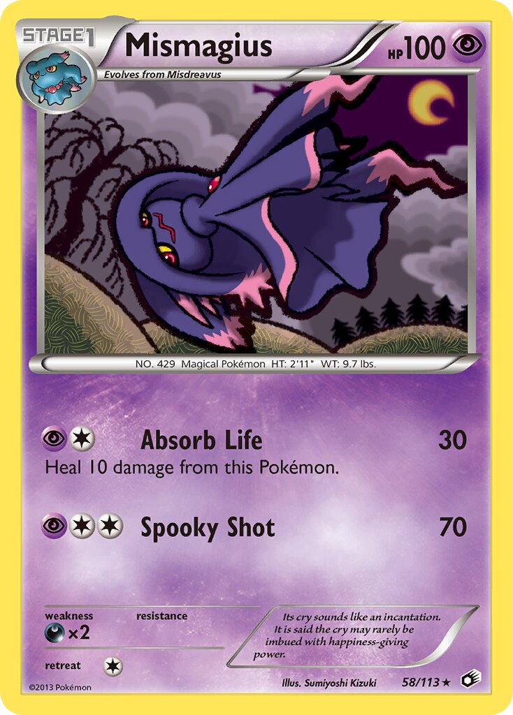 Mismagius 058/140 — Legendary Treasures (English Pokémon TCG card)