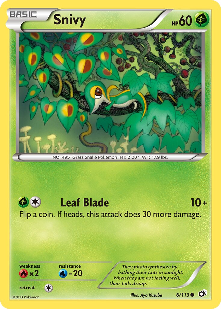 Snivy 006/140 — Legendary Treasures (English Pokémon TCG card)
