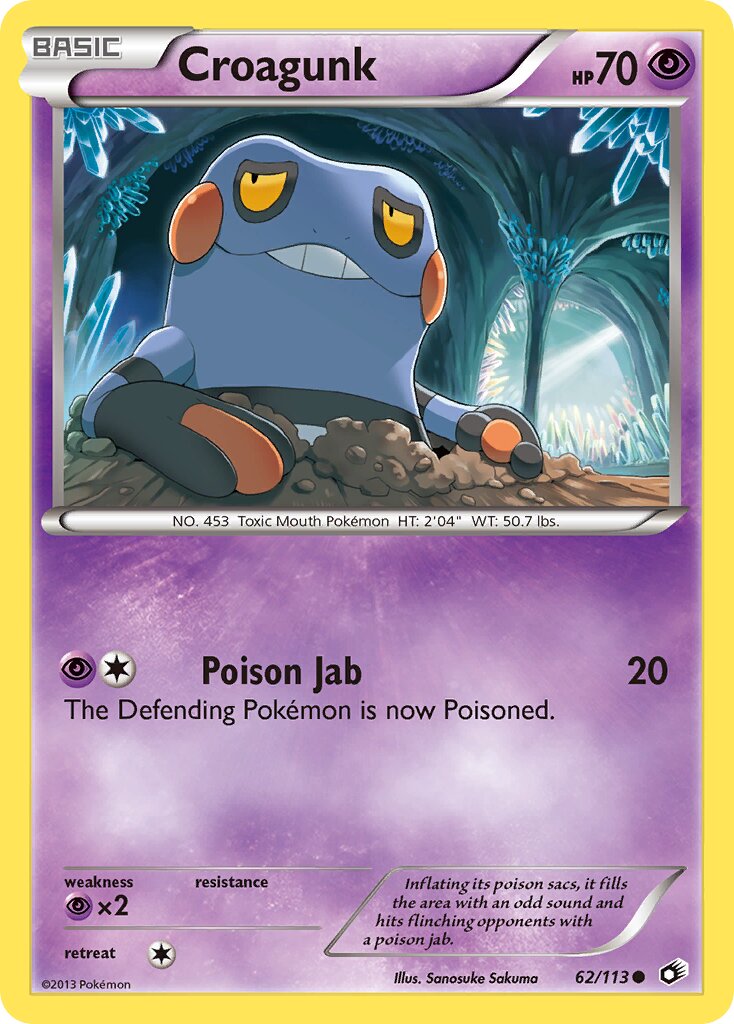 Croagunk 062/140 — Legendary Treasures (English Pokémon TCG card)