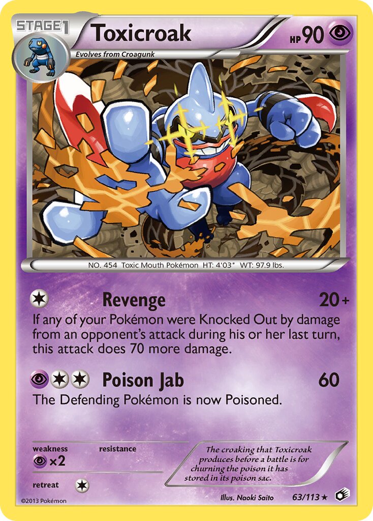 Toxicroak 063/140 — Legendary Treasures (English Pokémon TCG card)