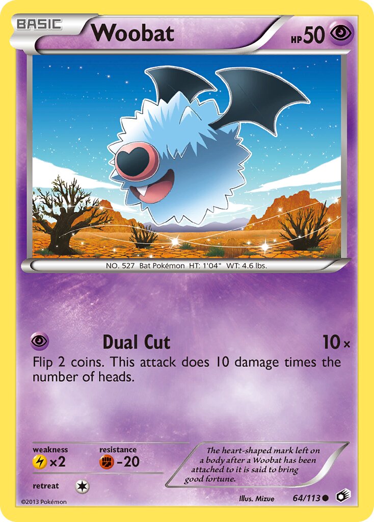 Woobat 064/140 — Legendary Treasures (English Pokémon TCG card)