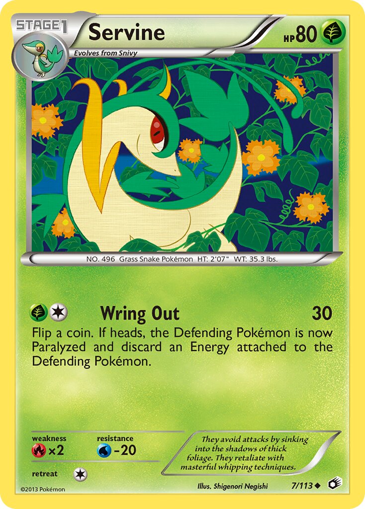 Servine 007/140 — Legendary Treasures (English Pokémon TCG card)